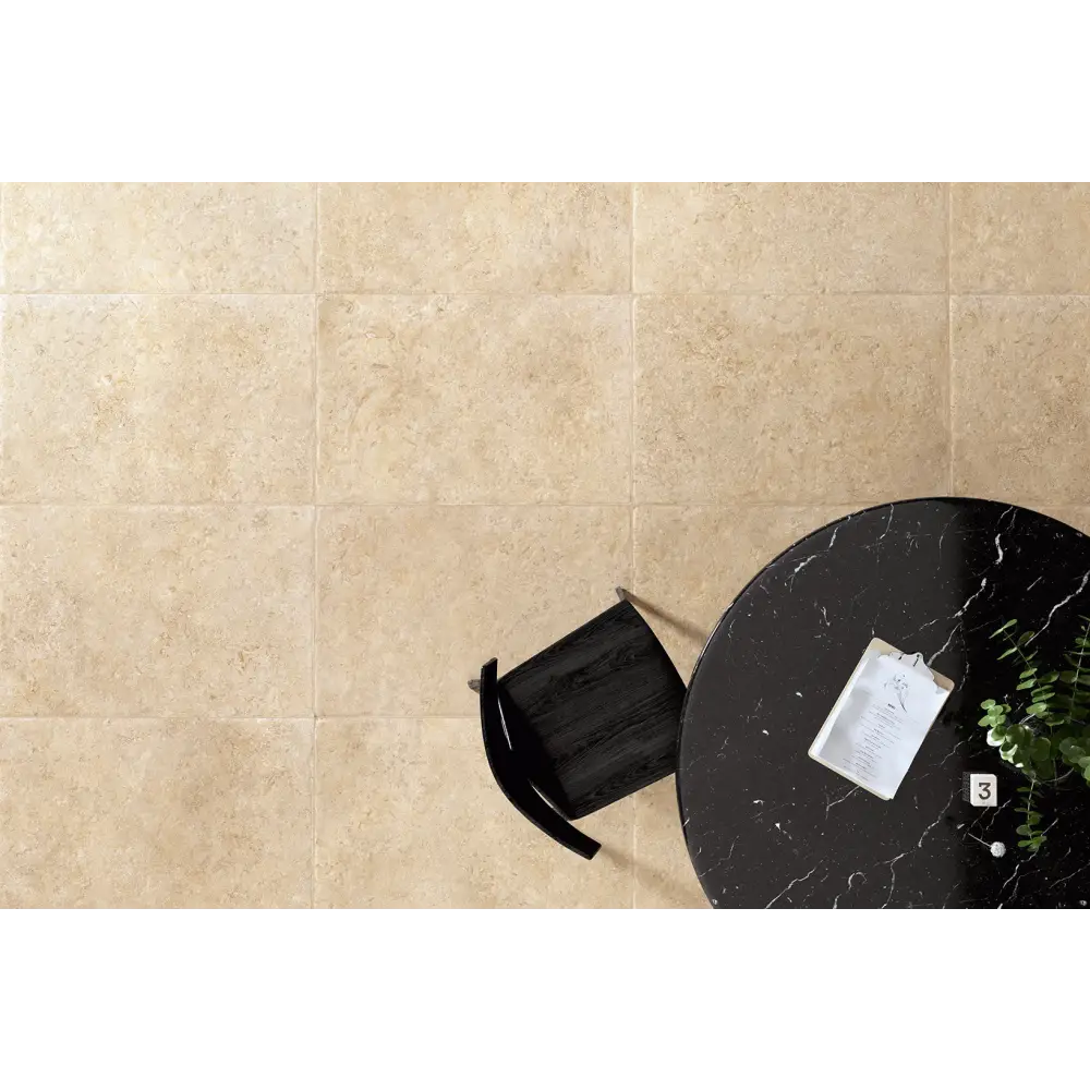 Fliese in Steinoptik Goldenstone 60,4x60,4 Gold CML JU608R