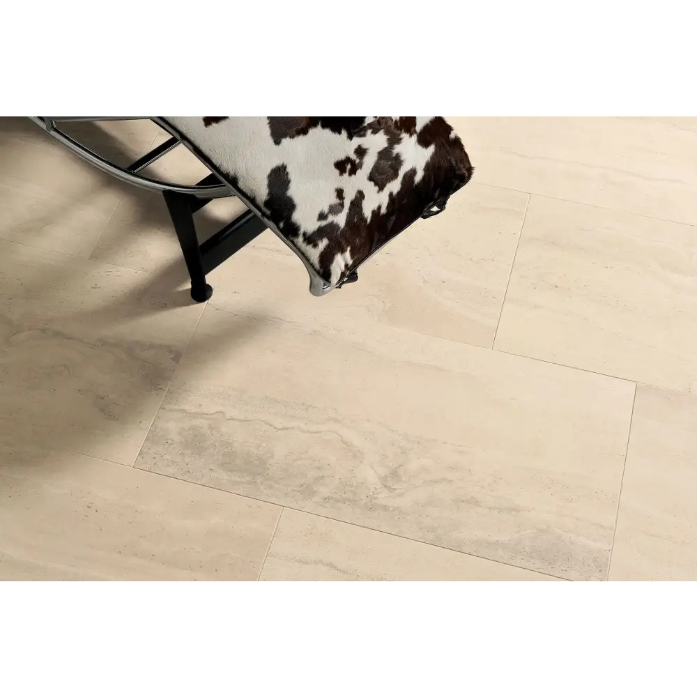 Fliese in Travertinoptik Reverso Beige 120x120 Matt CML