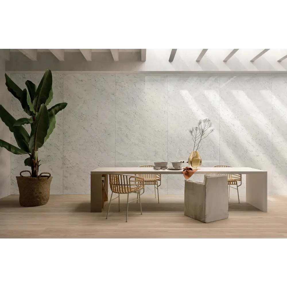 Fliesen in Marmoroptik Infinito2.0 hochglanz 60x120 Carrara