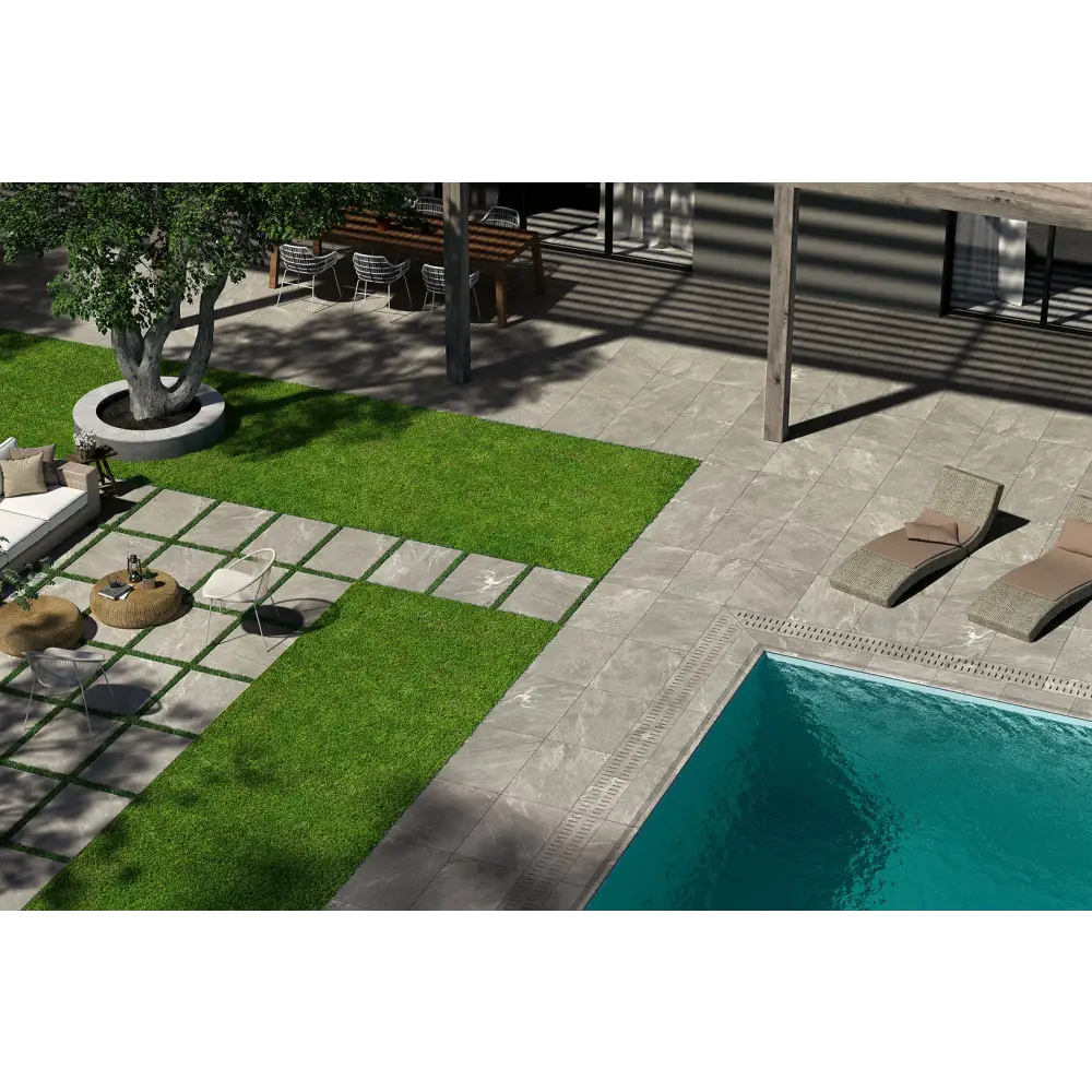 Terrassenplatten Gres x2 Cardoso Grigio Chiaro 60,4x90,6 in