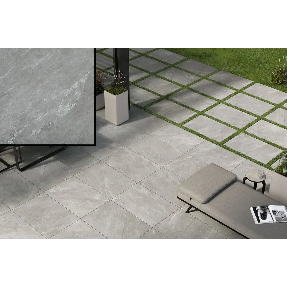 Terrassenplatten Gres x2 Cardoso Grigio Chiaro 60,4x90,6 in