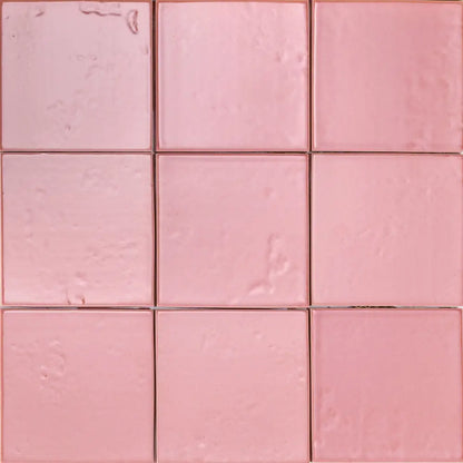 Decor Fliese Artigiana i Quadrati 4,5 x cm Glossy Rosa SAL