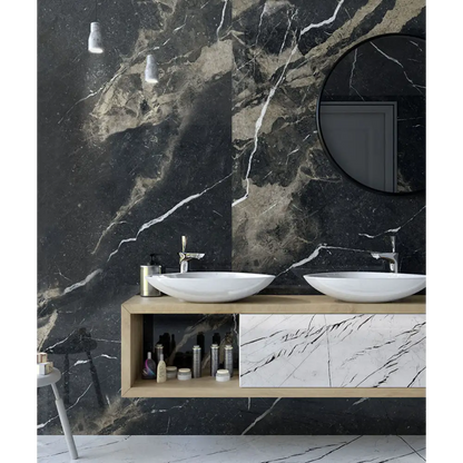 Fliese in Marmoroptik Pierre Black 30x60 ERL PB30609