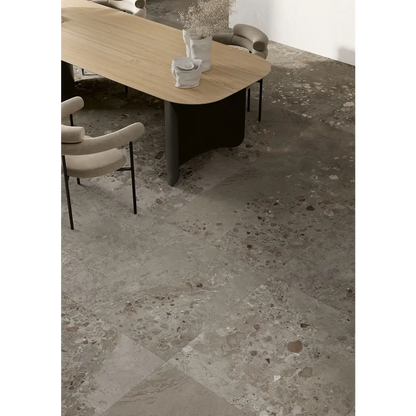 Fliesen in Steinoptik I Cocci Siciliani 90x90 Nero FEL