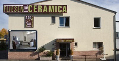 Fliesenausstellung Eingang Fliesen Ital.-Ceramica in Hagen Vorhalle.