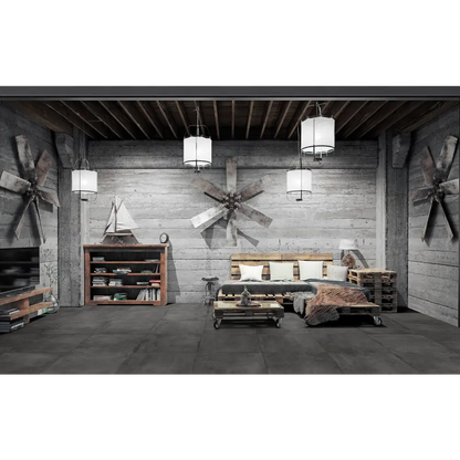 Fliese in Betonoptik Hangar 80x80 Black MML HG80803