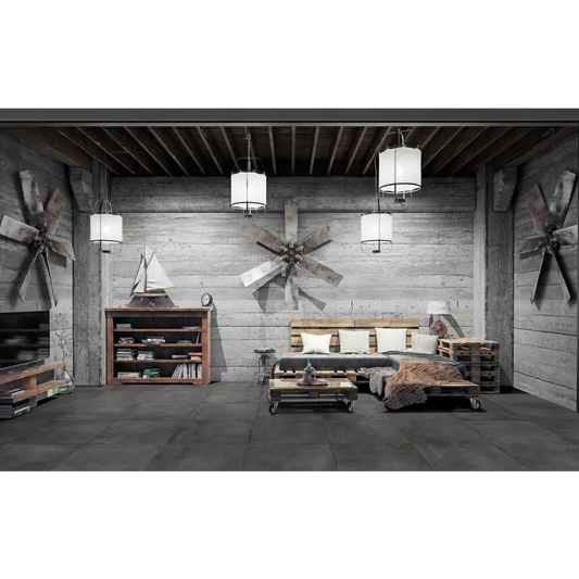 Fliese in Betonoptik Hangar 80x80 Black MML HG80803