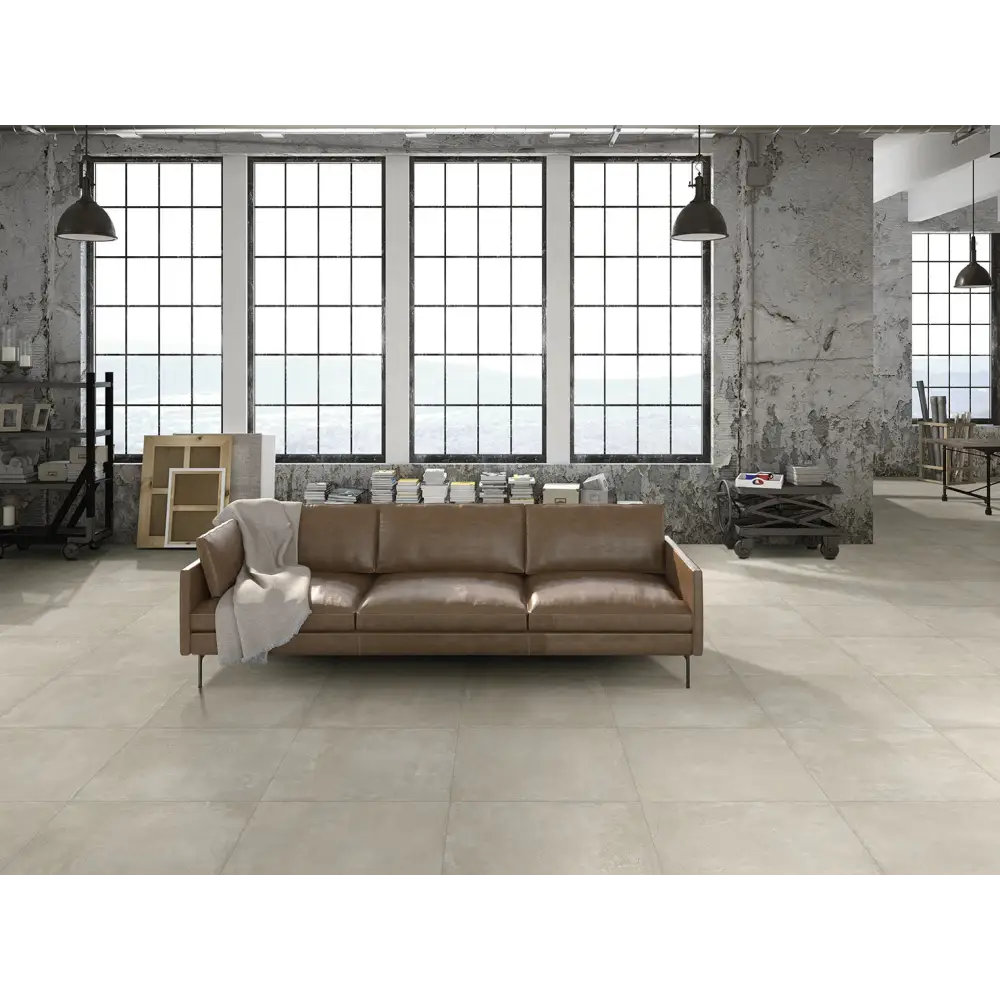 Fliese in Betonoptik Hangar 80x80 Taupe MML HG80804