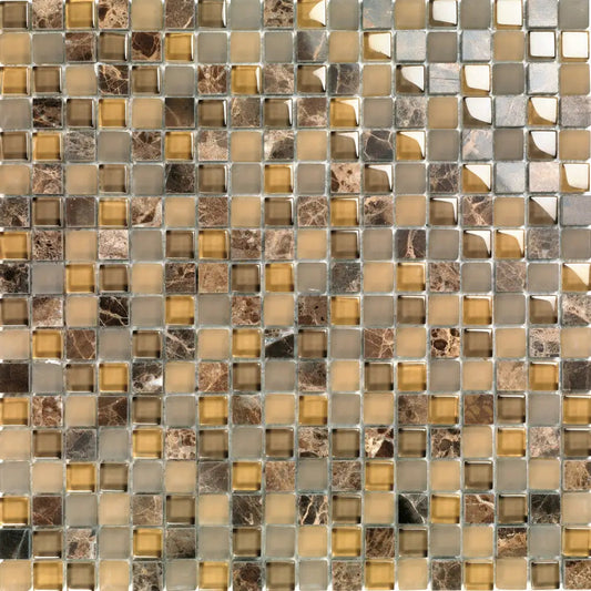 Mosaik Pure & Natural 30x30 - Emperador DK Glossy VXL