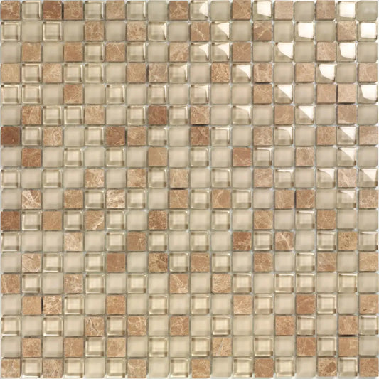 Mosaik Pure & Natural 30x30 - Emperador LT Glossy VXL