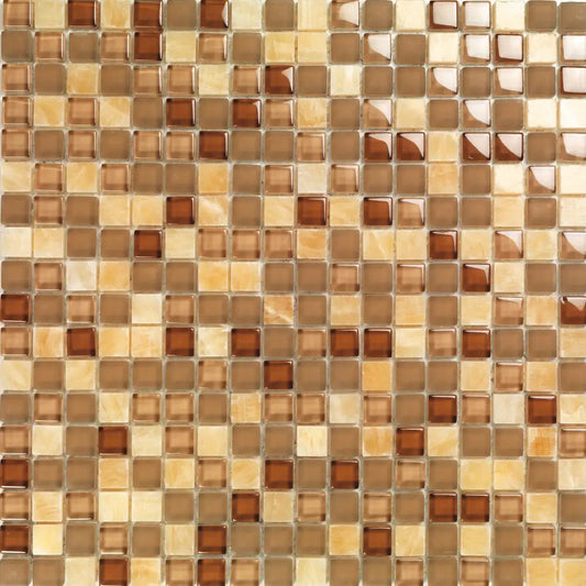 Mosaik Pure & Natural 30x30 - Onix Brown Glossy VXL OX30301