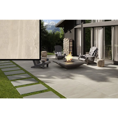 Terrassenplatten Gres x2 Britstone Sand 60,4x90,6 in 2 cm