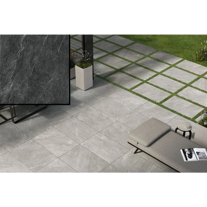 Terrassenplatten Gres x2 Cardoso Antracite 60,4x90,6 in 2 cm