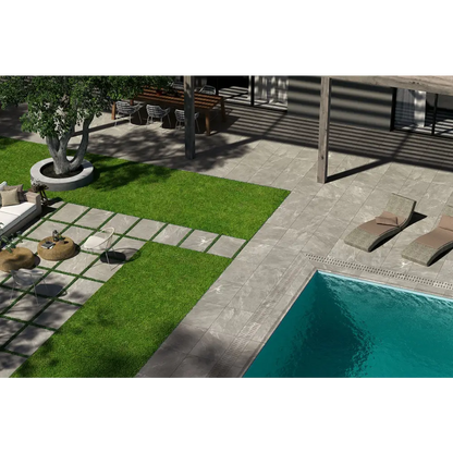 Terrassenplatten Gres x2 Cardoso Grigio Chiaro 60,4x90,6 in