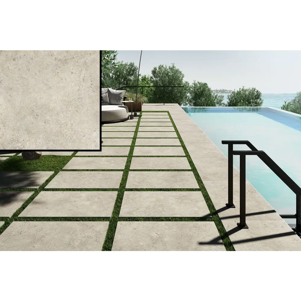 Terrassenplatten Gres x2 Goldenstone Grey 60,4x90,6 in 2 cm