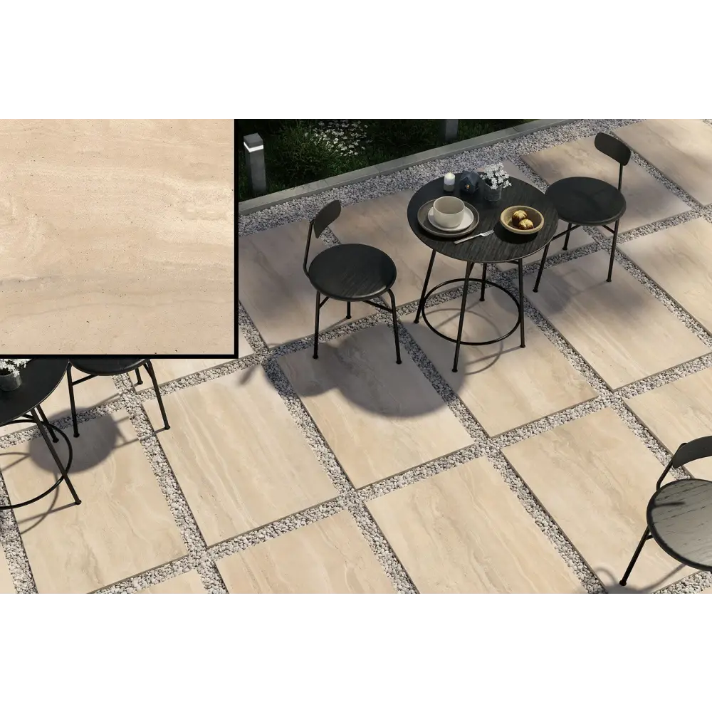 Terrassenplatten Gres x2 Reverso Beige 60,4x90,6 in 2 cm CML