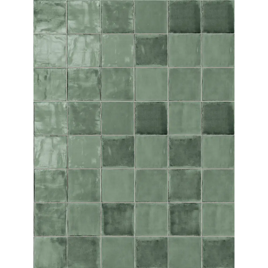Wandfliese im Zellijes Look Tsquare 15 x cm Glossy Mint Tea