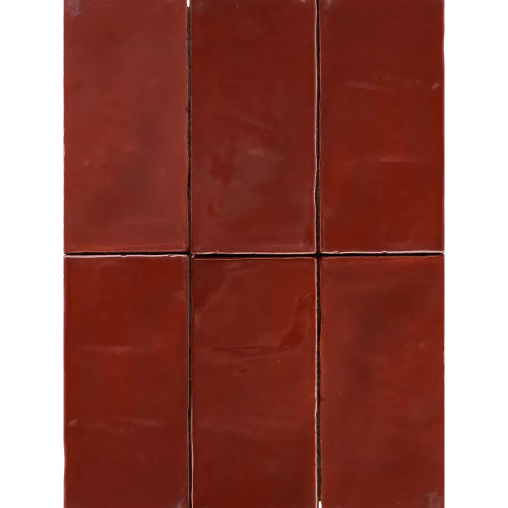 Wandfliesen in Vintage Format 6,5 x 13 cm Glossy Scarlatto