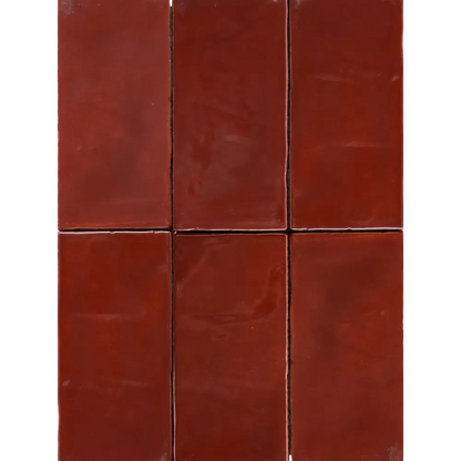 Wandfliesen in Vintage Format 6,5 x 13 cm Glossy Scarlatto