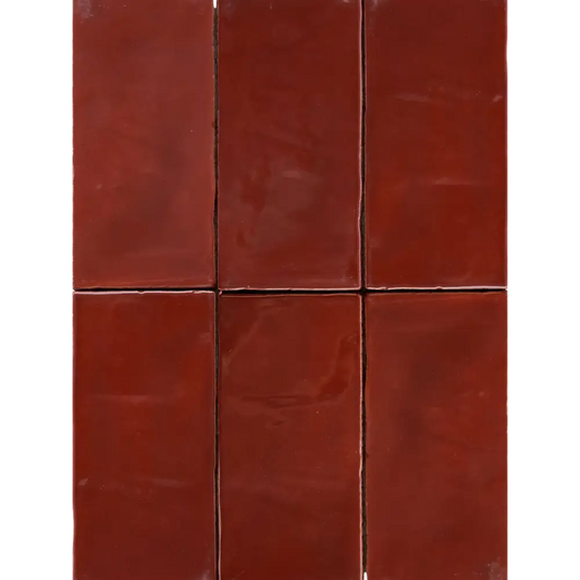 Wandfliesen in Vintage Format 6,5 x 13 cm Glossy Scarlatto