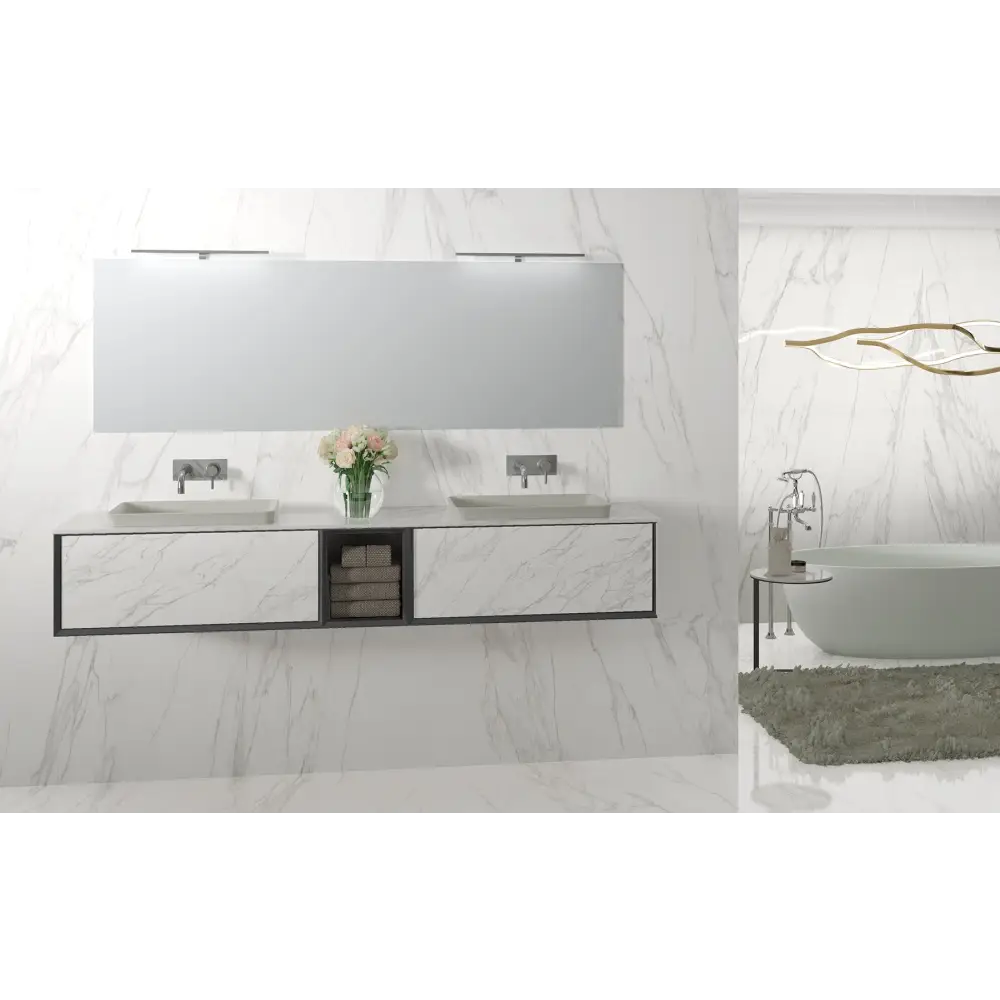Waschtisch 210 x 36,5cm Luxury Canova Gres.11 Calacatta
