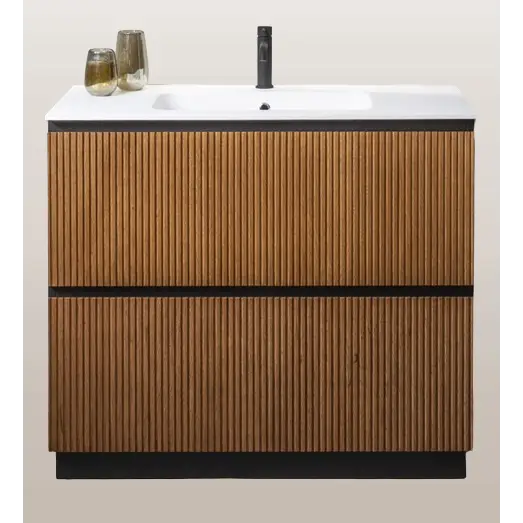 Waschtisch Diva a Terra Comp.3 Noce Spiegel und Hochschrank