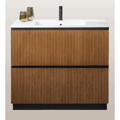 Waschtisch Diva a Terra Comp.3 Noce Spiegel und Hochschrank