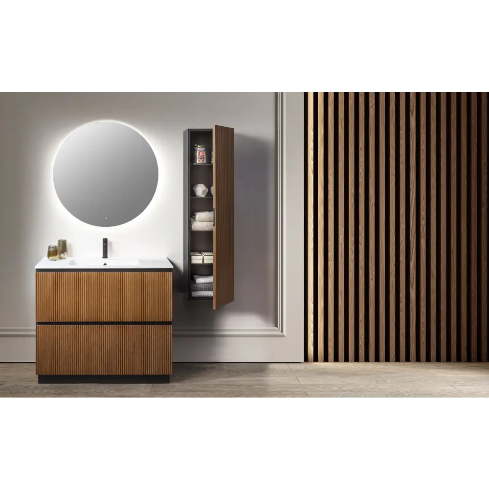 Waschtisch Diva a Terra Comp.3 Noce Spiegel und Hochschrank