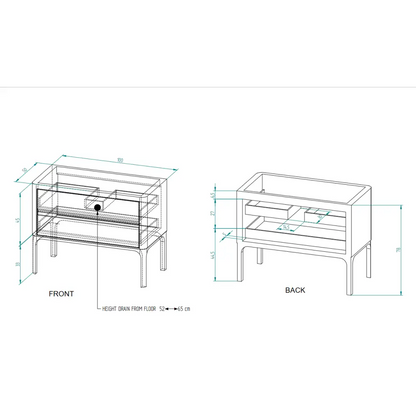 Waschtisch Sissi Comp.10 Spiegel und Hochschrank im Set
