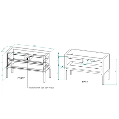 Waschtisch Sissi Comp.5 Spiegel und Hochschrank im Set EBLB